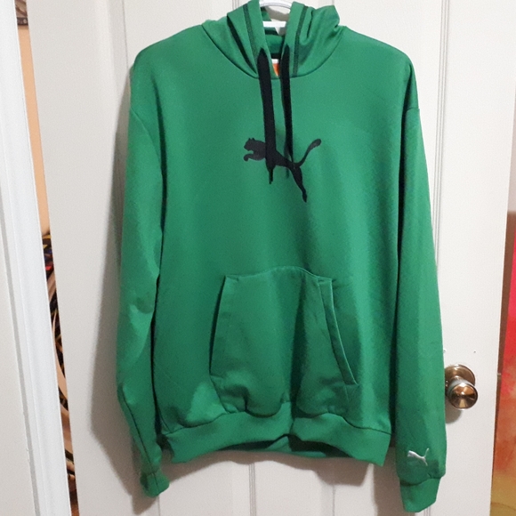 Puma Hoodie M Green textured pullover - Picture 1 of 4